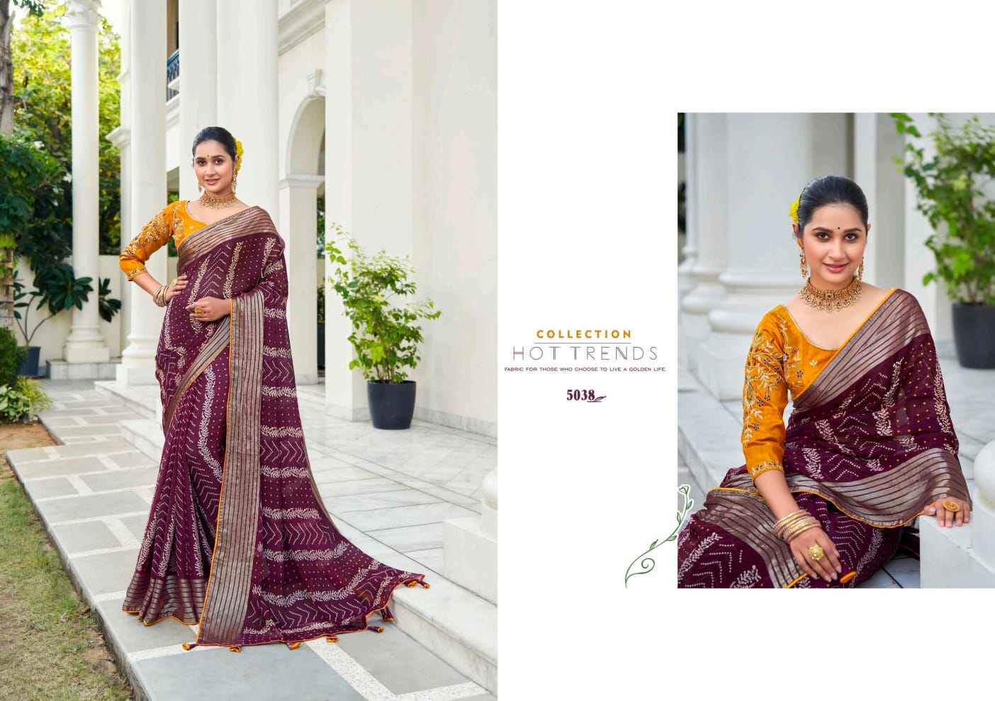 Abhijeet 2 By 5D Designer Printed Chiffon Saree Catalog
